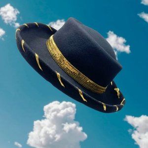 Yehasso Black Wool Festival Hat OS